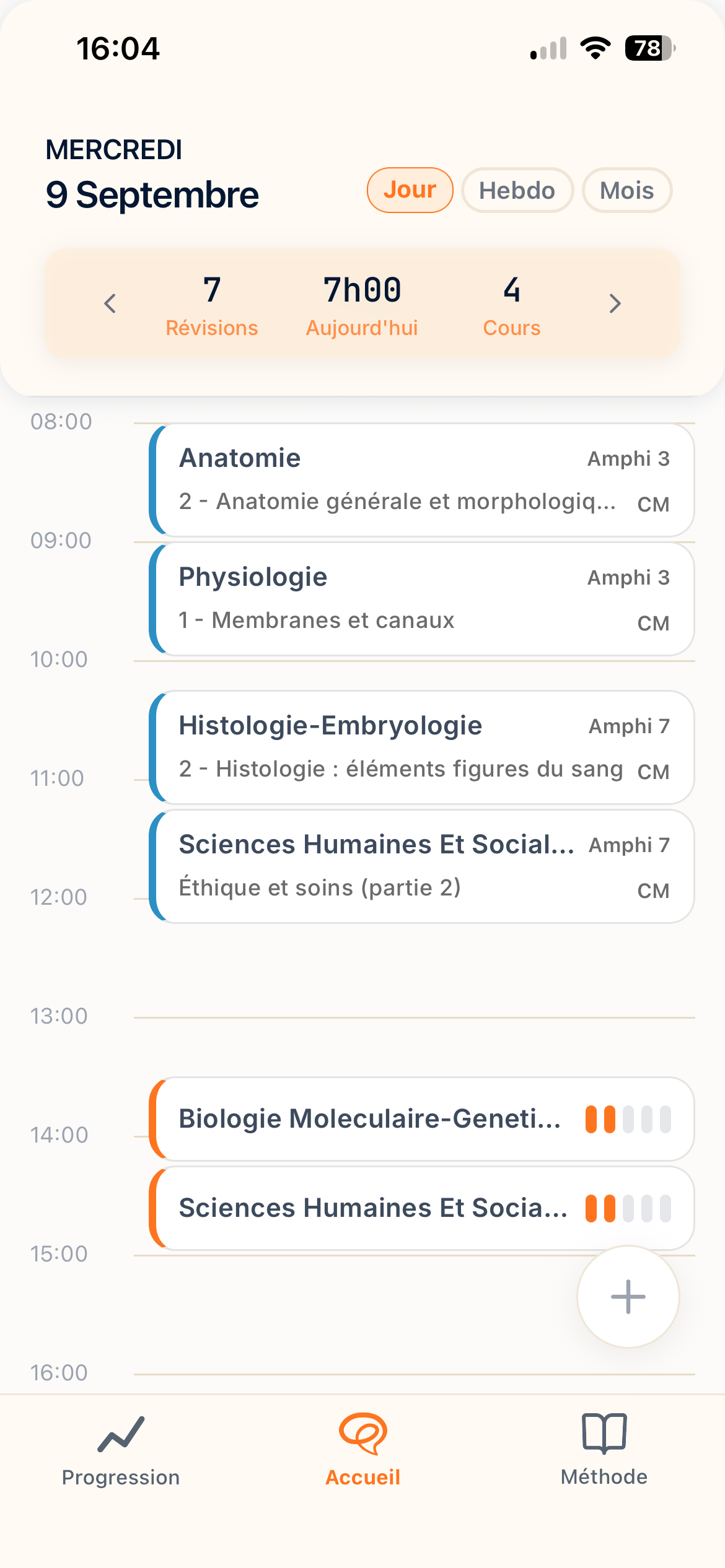 Aperçu de l'app Allae — planning de révisions personnalisé